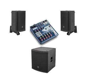 Акустична система 2 колонки JBL EON710 з сабвуфером + мікшер